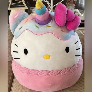 Jumbo Hello Kitty Ice Cream Cupcake Squishmallow. Approx. 28”. Great Easter gift